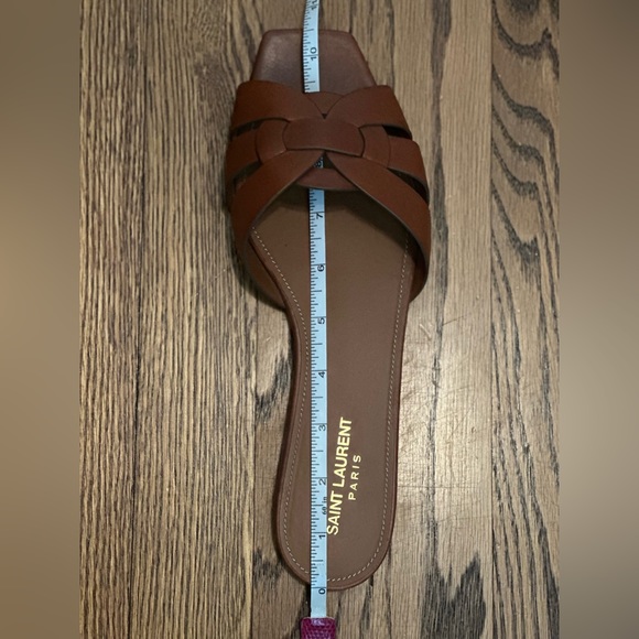 YSL tribute mules slides flat sandals brown - Picture 7 of 7